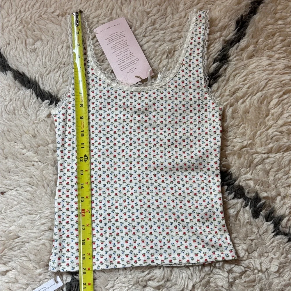 Christy Dawn Cream Tank Top with Small Floral Print - Picture 12 of 15